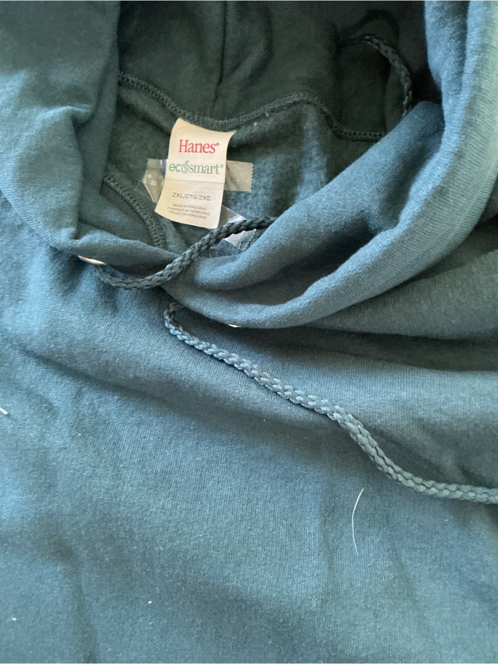 Hanes Men's EcoSmart Teal Crewneck Hoodie